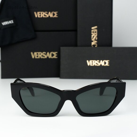 Versace Women Sunglasses Black Grey Cat Eye VE4488U GB1/87 NEW AUTHENTIC main image 8